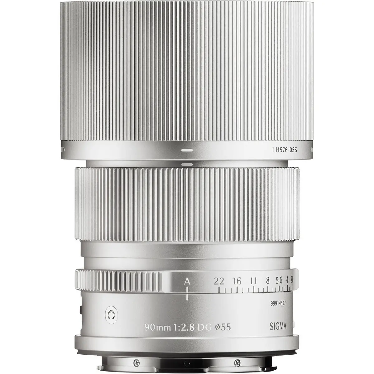 Sigma 90mm f/2.8 DG Contemporary Compact Metal Magnetic Camera Lens - L Mount, Silver
