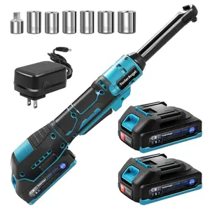 3/8 Inch Cordless Electric Set, 66 Ft-Lb Torque, 6.3 in Extension, 400 Rpm, 21v Power, Includes Batteries & Charger, Cordless Torque Wrenches