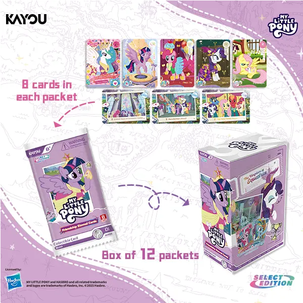 My Little Pony Friendship Theme Non-Sports Trading Card Collectible - Friendship Eternal Fun Moments Select Edition NA-001A, Includes Pony Art & Storage Box, Card Game Accessory