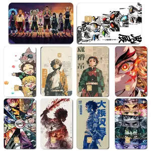 Anime Demon Slayer Vinyl Credit Card Sticker, Kimetsu no Yaiba Debit Card Skin, Easy Apply & Remove - Mitsuri Kanroji, Tanjiro Kamado, Muichiro Tokito