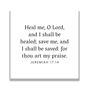 Healing Bible Verses Fabric Charm Pack - 30 Precut Quilt Squares