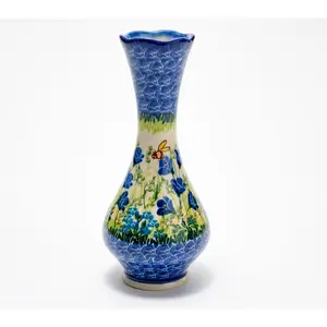 Lidia's Polish Pottery Hand Painted Bud Vase