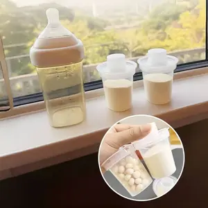 80ML Portable Powder Milk Box, Multifunctional Snack Storage Container, Durable & Moisture-Proof Design, Transparent & Easy-To-Use