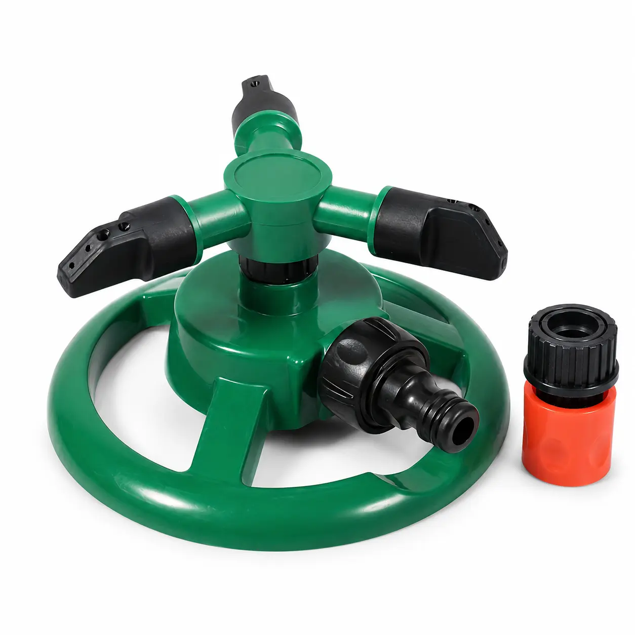 360° Rotary Lawn Sprinkler, 3-Arm Rotating Garden Sprinkler for Yard, Lawn, Grass, Flowers and Outdoor Irrigation