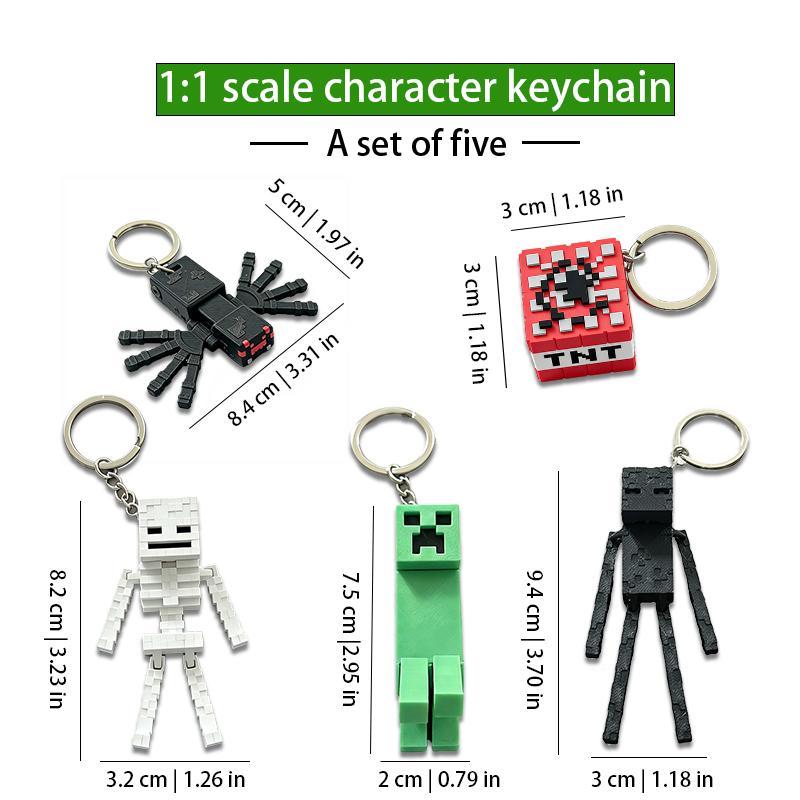 Five-Piece Decorative Character Figurine Set — A gamer’s delight, suitable for home and desktop decor; a gift that appeals to little boys