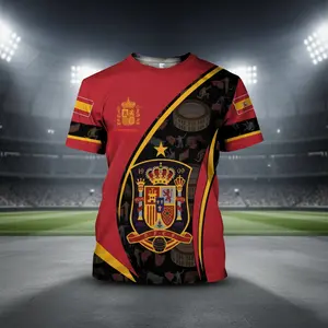 26/27 Spain Flag Football Jersey – Spanish National Team Shirt, Red Yellow Soccer Jersey, La Roja Fan Apparel, Unisex Sportswear, World Cup Style Football Shirt