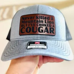 Cougar Hat - richardson 112 - infinity hers - otto hats - leatherette - bigthree apparel designed - adjustable - funny Gag Gift Cap Embroidered Snapback Cap