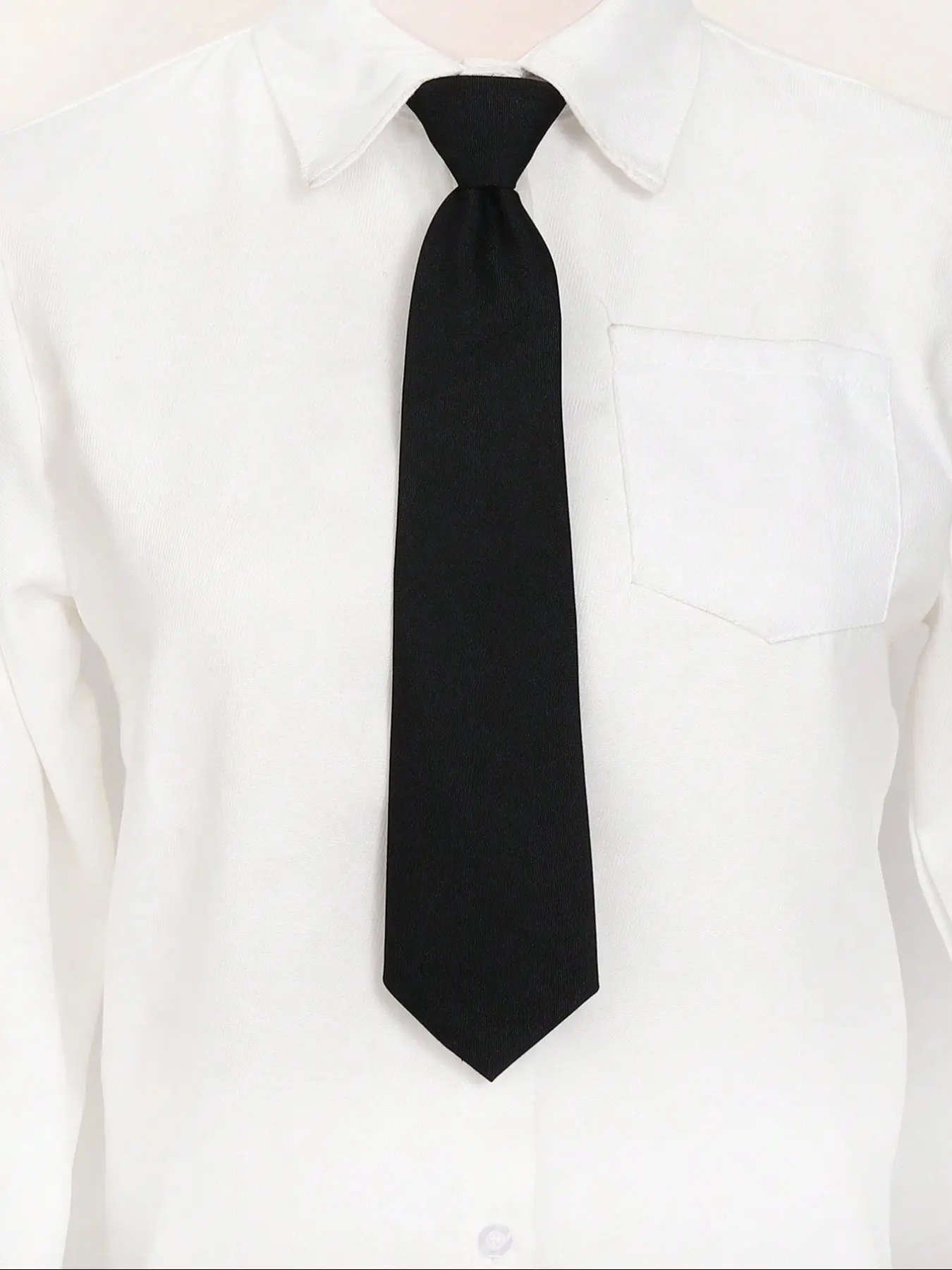 Women's Silk-Like Round Neck Casual Elegant Adjustable Tie, Fashionable Long Shirt Accessory, Hand Wash Polyester, Suitable for Casual & Formal Occasions