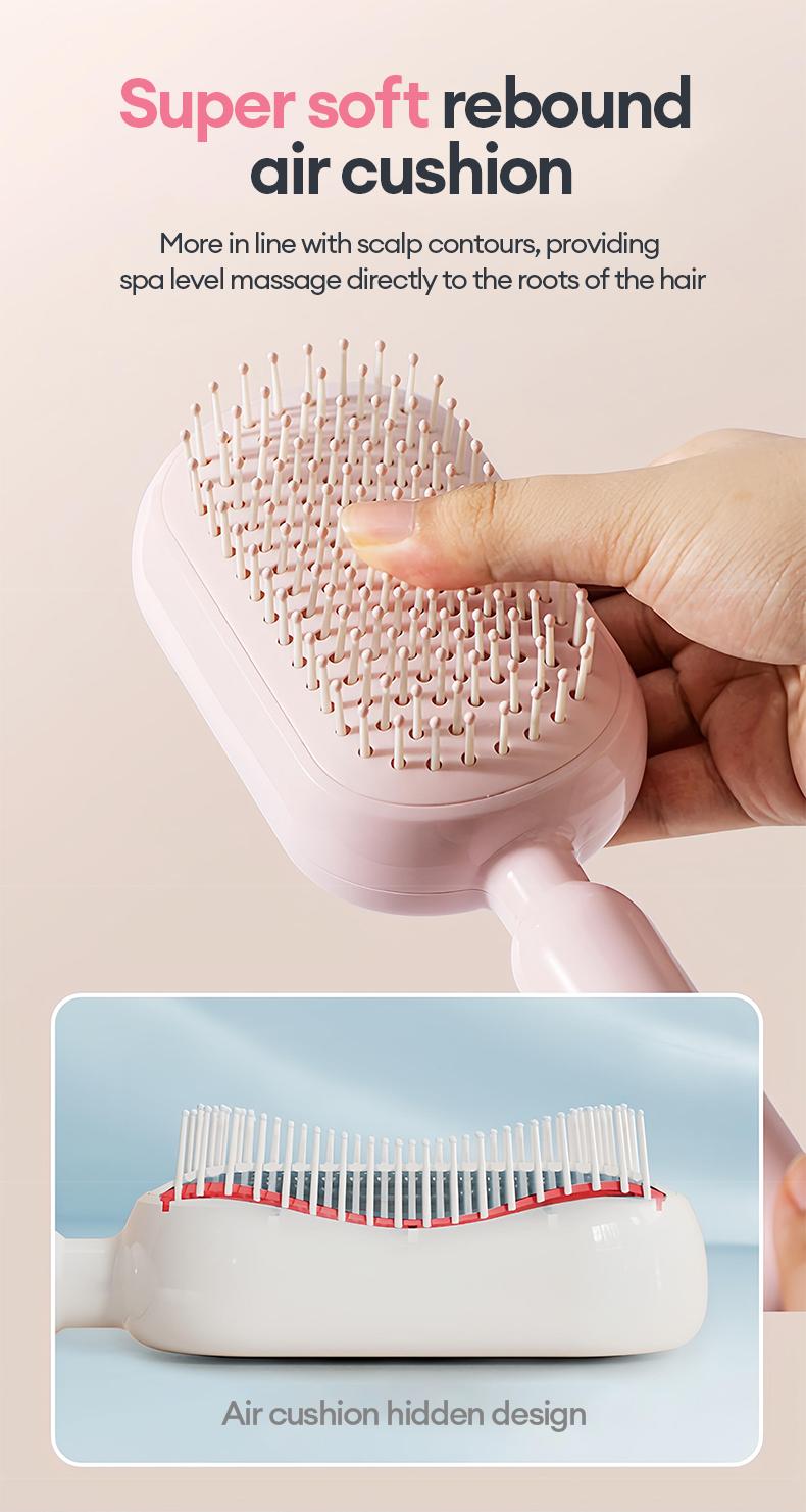 PAXA Air Cushion Massage Comb Hollow Massage Comb Cylinder Styling Curl Comb - Daily Care and Detangling, Massage for Scalp, Heat Resistant Companion for Hair Blowing and Styling