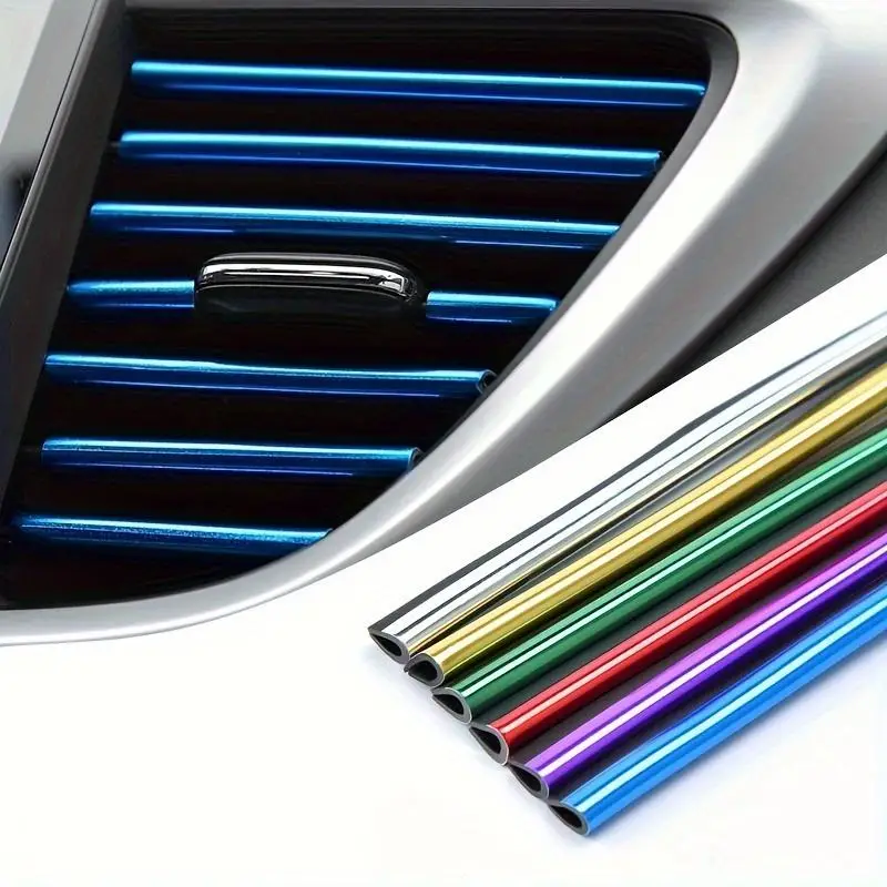 Car Air Conditioner Vent Decorative Strip, Universal Waterproof & Bendable Air Vent Decorative Strip, Car Interior Accessories for Most Air Vents