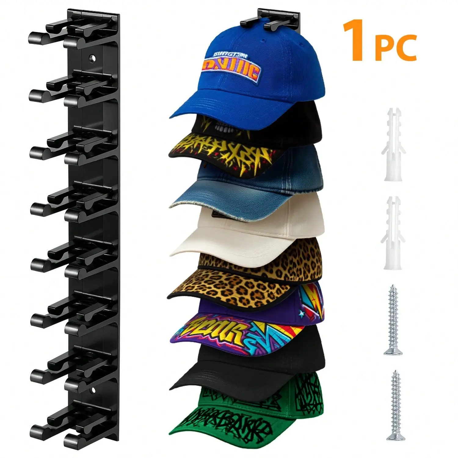 1pc-8 layers-black hat rack