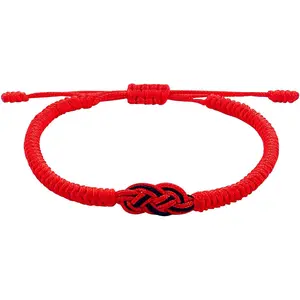 Tibetan Lucky Bracelet Handmade Amulet Knot Woven Red Black White String Rope Protection Bracelets for Women Men BFF Friendship Couples Family Birthday Mothers Day Christmas Fashion  Gifts