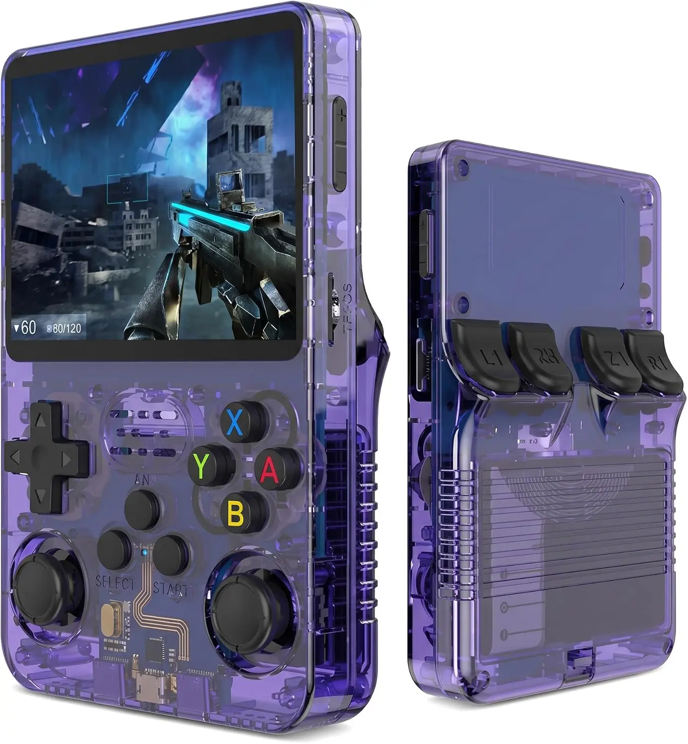 R36S 2026 New Model Portable Game Console, 3.5-Inch IPS HD Screen, 64GB Storage, 3500Mah Rechargeable Battery, Dual Analog Sticks, Compact Entertainment Player for Travel, Road Trips, Home Relaxing, Birthday And Father'S Day Gifts