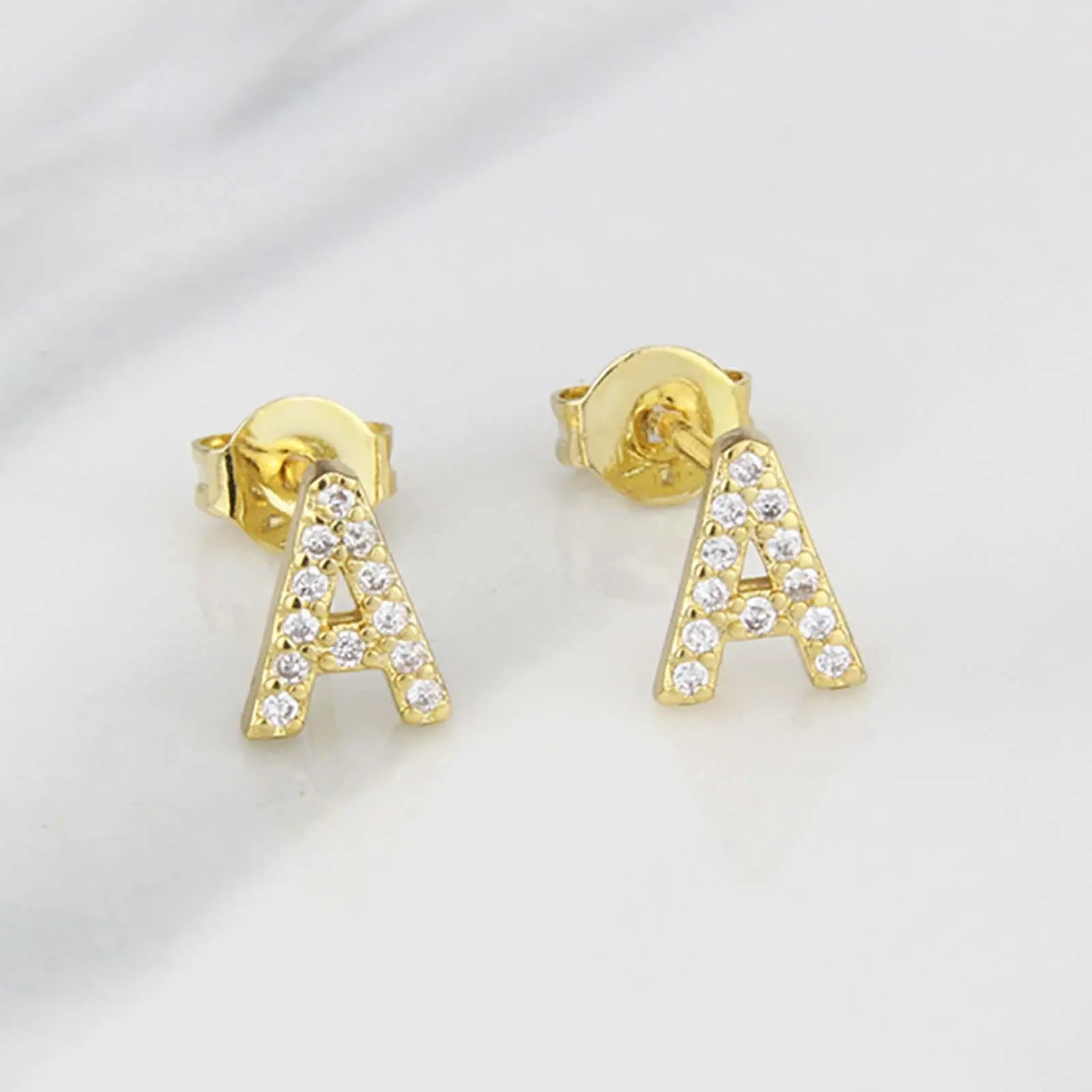 Women's Lightweight Gold Artificial Gemstone Earrings Set - Metal, Minimalist Daily Wear Jewelry Accessories for Female Adults, Gold Earrings Set, Lightweight Earring