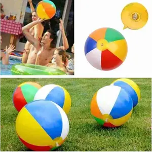 2/5pcs Colorful Inflatable Beach Balls Swimming Pool Party Water Games Balloon Beach Sports Shower Balls Children's Fun Toys