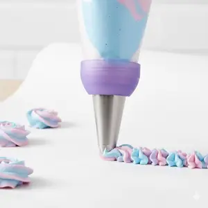 Tri-Color Cream Decorating Converter: Interchangeable Piping Tips Adapter for Easy Icing Designs, Perfect for Home Bakers and Professional Dessert Decorating, Enhances Cake Decor Flexibility, Pastry Decorating Tools
