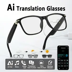 Intelligent audio glasses, Bluetooth 5.3, with a built-in 170 mAh battery, capable of achieving extremely long battery life. Light-activated color-changing lenses, TR90 material. Smart wearable device, wireless music player, HIFI headphones.