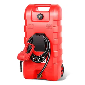 58L Portable Fuel Caddy Tank Container for Gasoline Diesel Light Oil,13 Gallon, 2 Gal/Min