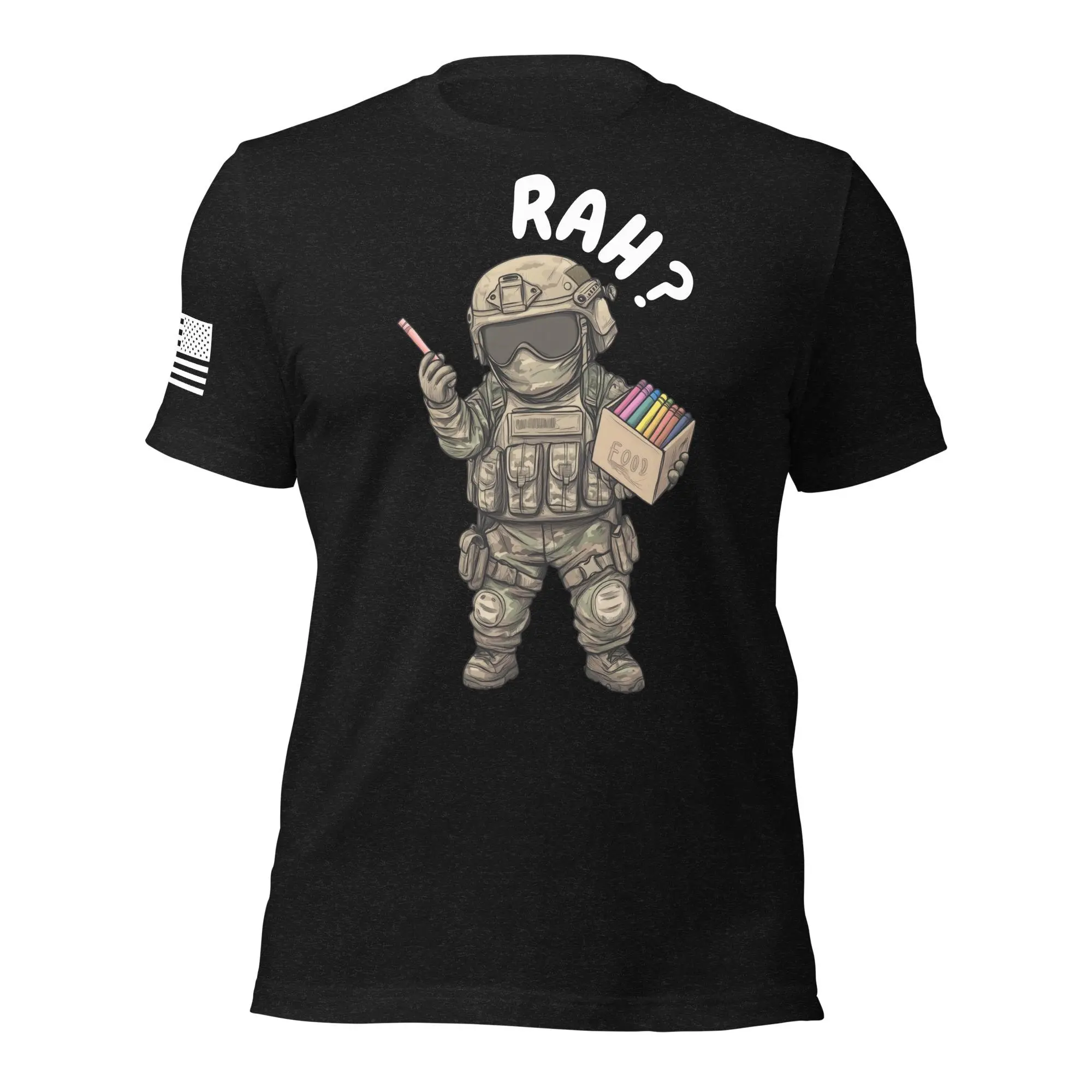 Men's Crayon Eater Graphic T-Shirt - Short Sleeve Cotton Round Neck Casual Menswear Tee, Funny Patriotic Military Streetwear Gift, Tops, Shortsleeve