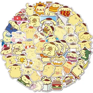 50Pcs Official Sanrio Pompompurin Waterproof Vinyl Stickers for Water Bottle Laptop