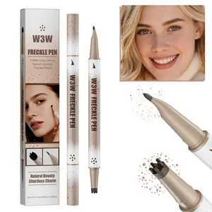 2-in-1 Freckles Makeup Pen, Quick-Dry Natural Faux Freckle Stamp Tool Waterproof Smudge-Proof 24H Wear for Festival Makeup, Summer Sun-Kissed Look, Desk-to-Date Soft Glam Beauty Routine, Beginner Friendly Portable Face Makeup Tool.