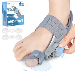 Bunion Corrector for Women Men: Big Toe Straightener Bunion Fix with Adjustable Knob-Orthopedic Bunions Splint Brace Toe Alignment Correction for Hallux Valgus Pain Relief Day/Night 1PCS (Grey)