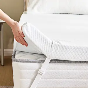 Cooling Gel Memory Foam Mattress Topper for Relieve Back Pain, Ventilated Design, CertiPUR-US Certified, Removable Plush Cover