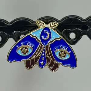 Moon Themed Moth Pins Moon Themed Moth Pins
