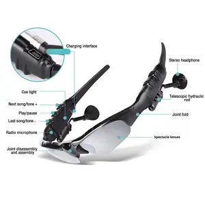 Smart Glasses, Wearable Bluetooth 5.0 Camera Glasses with Stereo Headset, Polarized Lenses, Button Control, Compatible with Phones/Android Devices for Cycling, Driving