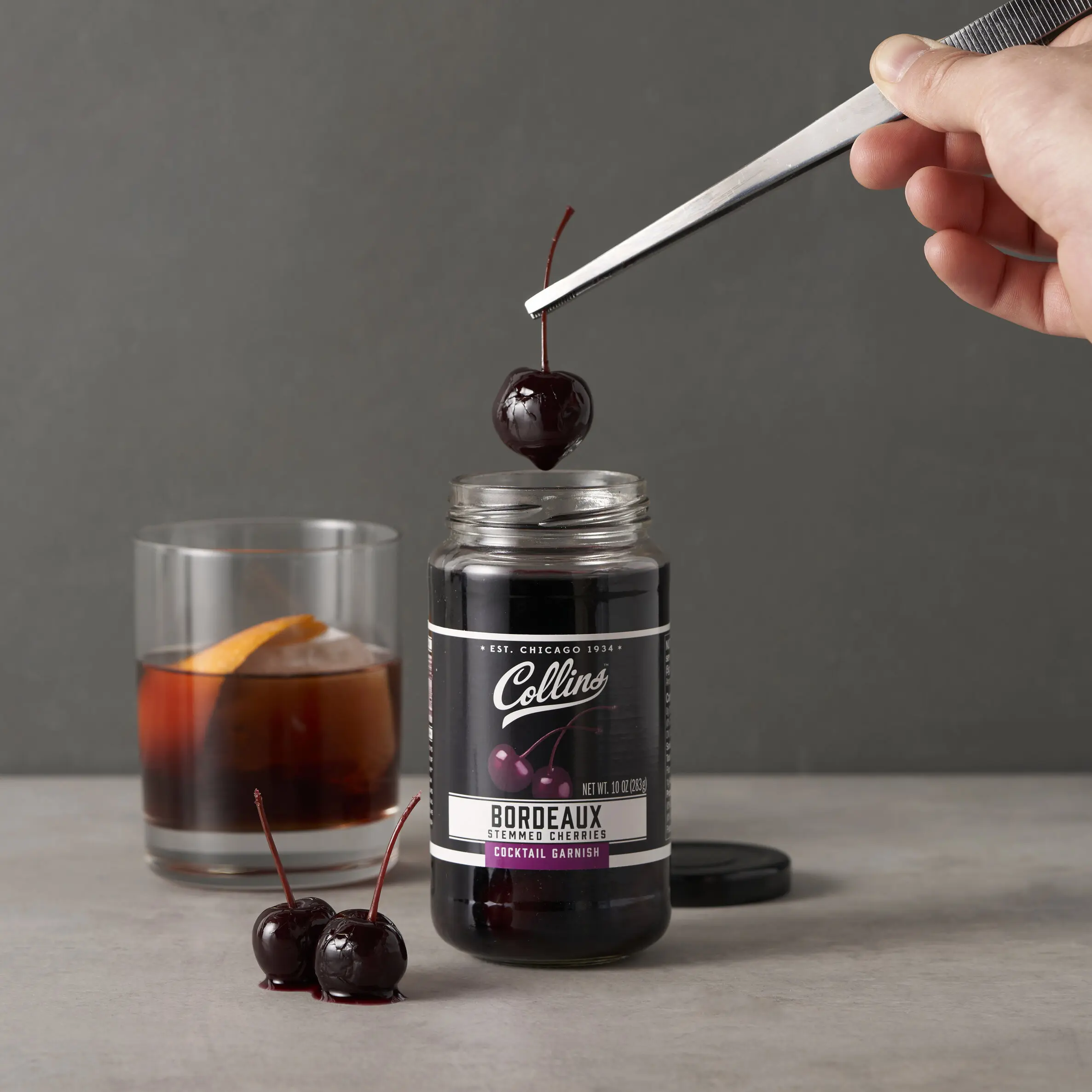 Bordeaux Style Cherries 10 oz - The Cherry Garnish for Espresso Martinis, Old Fashioneds & Desserts Your Next Dinner Party Needs, Housewarming Gifts, That Cherry Changes Everything