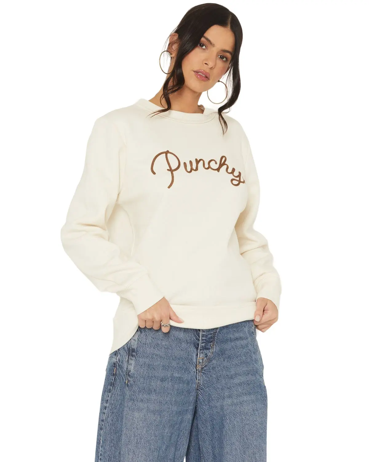 Hooey Women's Women'S Punchy Embroidered Crewneck Sweatshirt - Ph1327cr