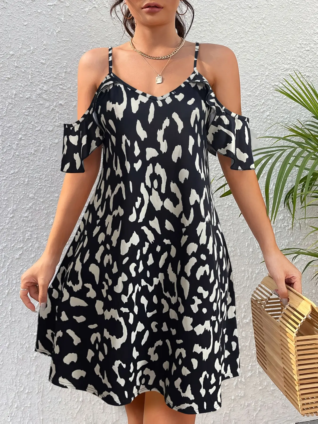 Women's Summer Casual Sleeveless Adjustable Bodycon Print Dress, Elastic Polyester Blend, & Options