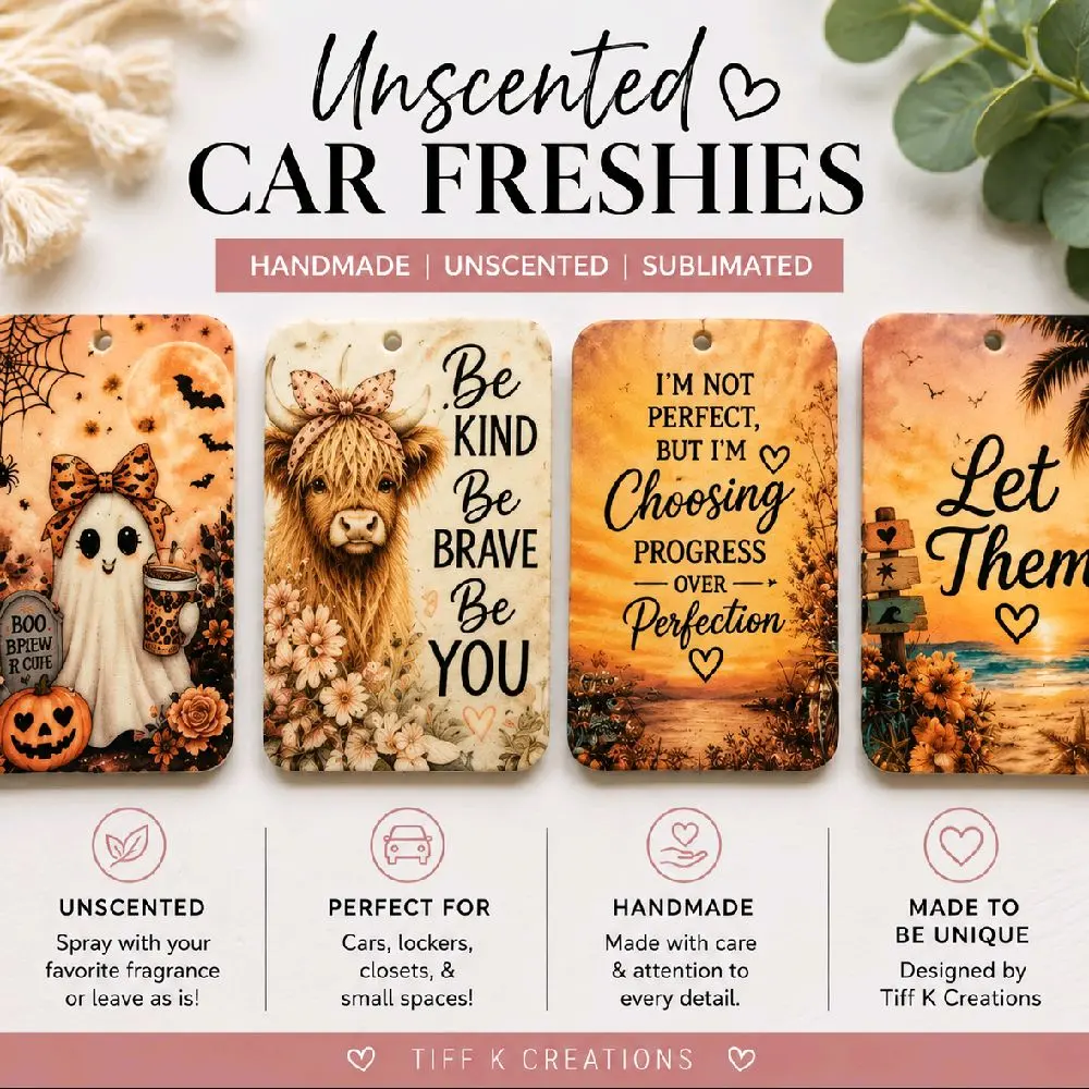 Unscented Felt Car Freshie, Long-Lasting Vehicle Air Freshener for Car Interiors