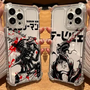 Chainsaws Anime Mans Phone Case Clear for iPhone 17,16,15,14,13,12,11,Pro,Max,Plus Phone Cover Soft Shockproof Silicone Cover