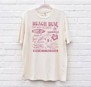 Beach Bum Tee, Comfort Colors Summer Vacation Shirt, Y2K Aesthetic Sunkissed Vibes