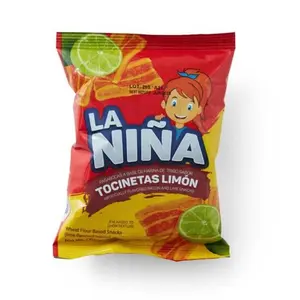 La Niña Bacon & Lime Flavor Chips 12 Pack (15g Each) – Tocineta Sabor Limón Snack Chips – Imported