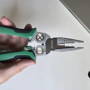 【DealsForYouDays】VERVEWAVE USB-C Rechargeable 8-in-1 Smart Wire Stripper Crimper Tool Kit Set, Professional Electrician Multitool with 12-250V AC/DC NCV Voltage Tester, Wire Twister, Pliers, Wirecutters, Precision Stripping & Cutting Functions