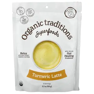 Organic Traditions Superfoods, Turmeric Latte, 5.3 oz (150 g)