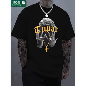 100% Cotton Golf Gift T-Shirt For Men and Women Casual• mens 220g thick cotton t shirt black graphic tee with letter print short sleeve round neck for casual attire black -1 B13