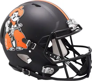 Riddell Oklahoma State Cowboys 2023 Black Pistol Pete Revolution Speed Authentic Helmet