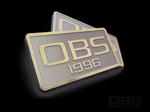 OBS Pillar Emblem (Inverse Engraved) - Year (at bottom) Specific - Machined Billet - Sold as a Pair