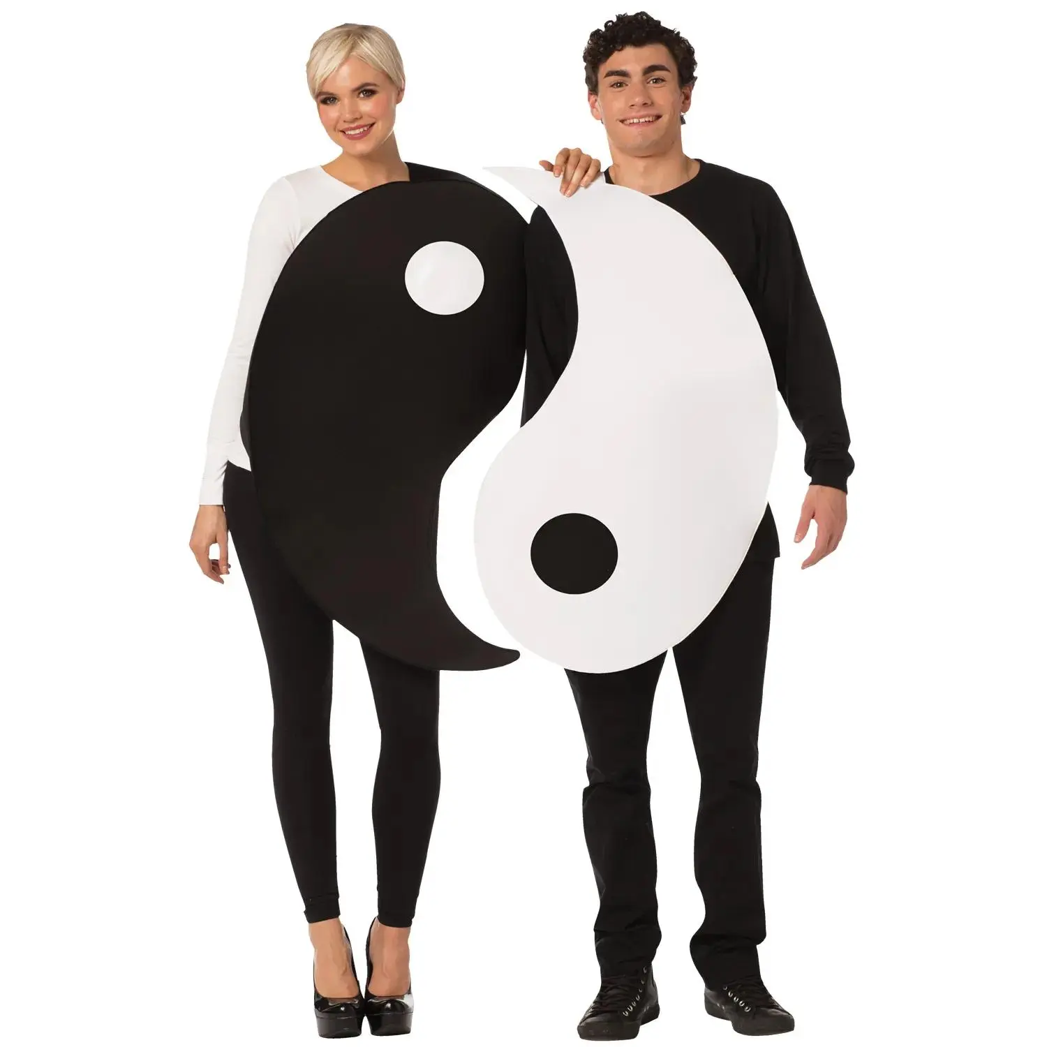 Adult Yin Yang Couples Costume, Clothes, Polyester, Women, Menswear, Split