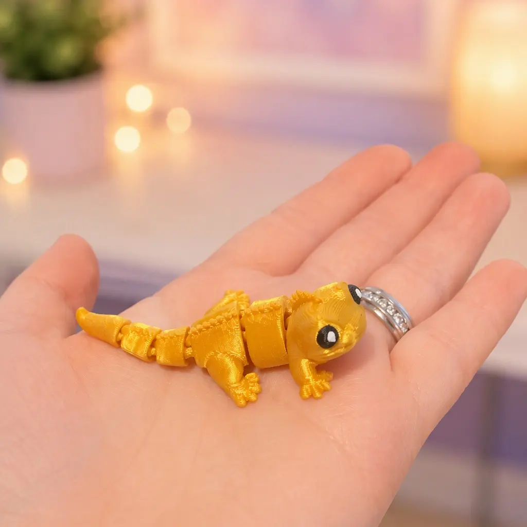 3D Printed Mini Lizard Stress Relief Toy, Classic & Novelty Toy for Hobbies