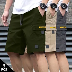 Clean Gent 3/1 men’s cargo pants with flap pockets and drawstring waist, loose jogger fit, summer menswear, cargo pocket design