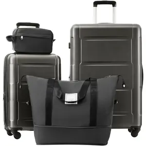 Fahuac 2-Piece Expandable Hardside Spinner Luggage Set (20"+28"), Lightweight ABS Hardshell with TSA Lock, Includes Duffle Weekender & Toiletry Bag for Airline Trips, Expandable Hardside Luggage