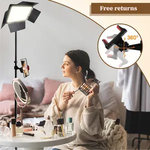 LED Fill Light with 61 Inch Adjustable Stand for Video Recording and Photography, Soft Light for Food Photos, Crafts Display, Makeup Tutorials, Small Business Product Showcase, Home Studio Setup, Father's Day Gift#Summer Wins
