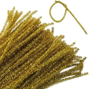 100 count Pipe Cleaners Craft, Glitter  Chenille Stems Pipe Cleaners, DIY Pipe Cleaner Bulk 6mm Fuzzy Pipe Cleaners for Crafting Arts Decorations Festivals