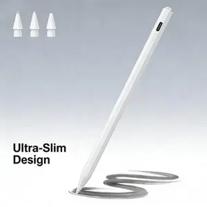 Ultra-Slim Stylus Pen for iPad 10th 9th 8th 7th 6th Gen with 15Mins Fast Charge & 5 Replaceable Nibs for iPad Pro Air Mini