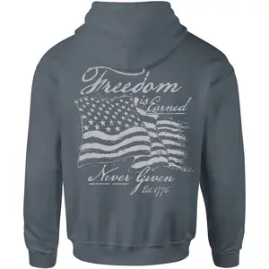 Howitzer Clothing Men's Cotton Fleece Long Sleeve Hoodie Sweatshirt - Menswear Casual Flag-Design Free 76 Top