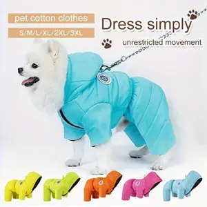 Cozy Dog Winter Suit Full-Body Fleece Warmth Easy Back Zipper Non-Slip Grips Keep Your Furry Friend Warm Stylish This Winter Windproof Padded Clothes